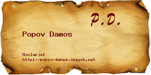 Popov Damos névjegykártya